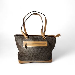Michael Kors Brown Tote Bag Leather Trim
